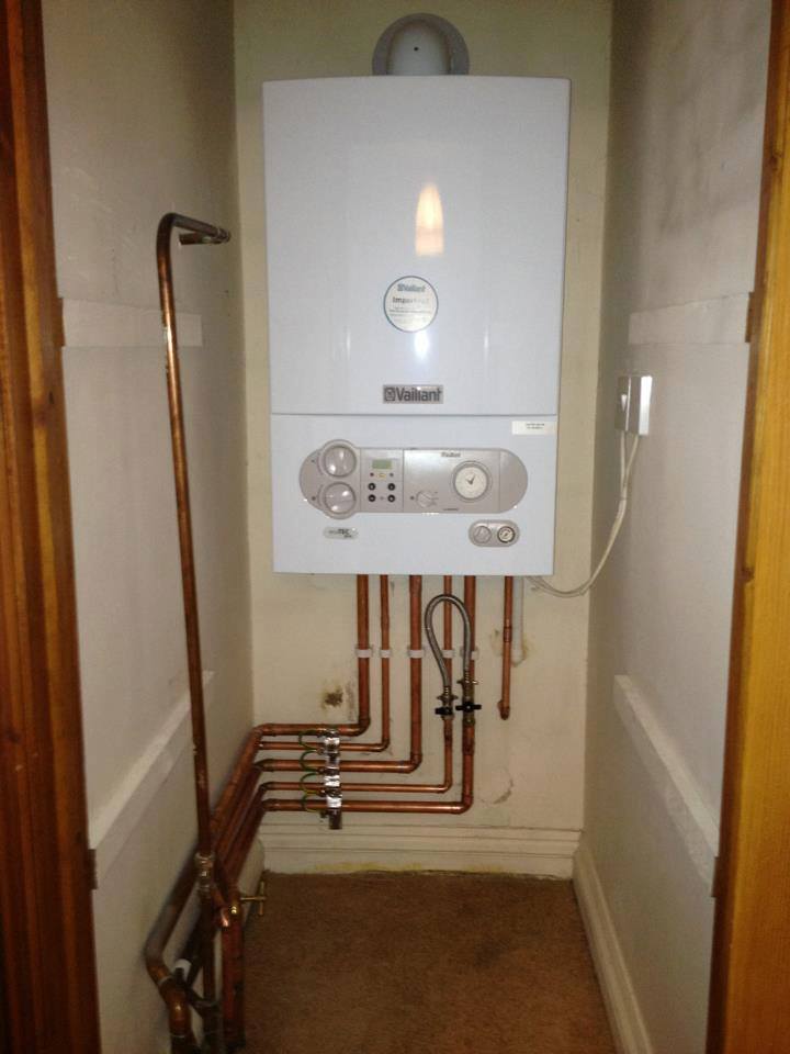 Vaillant ecoTEC in airing cupboard